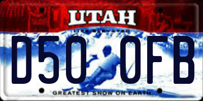 UT license plate D500FB