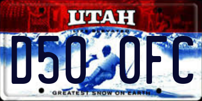 UT license plate D500FC