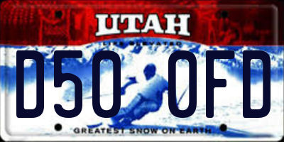 UT license plate D500FD