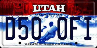 UT license plate D500FI