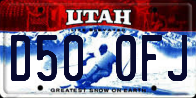 UT license plate D500FJ