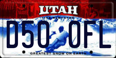 UT license plate D500FL