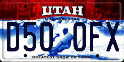 UT license plate D500FX