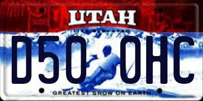 UT license plate D500HC