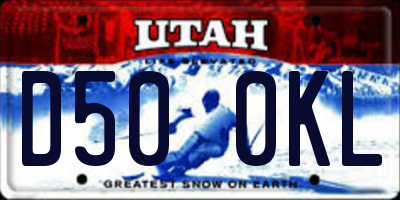 UT license plate D500KL