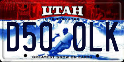 UT license plate D500LK