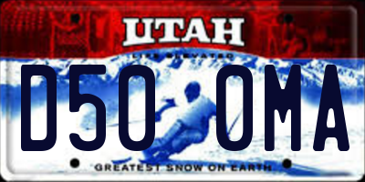 UT license plate D500MA