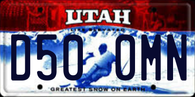 UT license plate D500MN