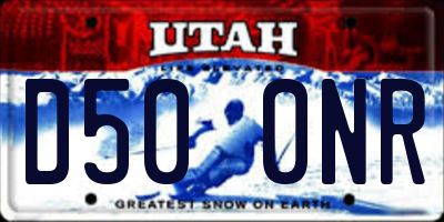 UT license plate D500NR