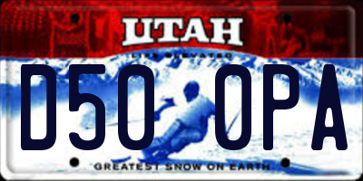 UT license plate D500PA