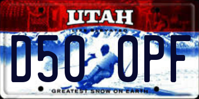 UT license plate D500PF