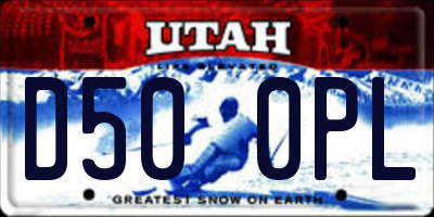 UT license plate D500PL