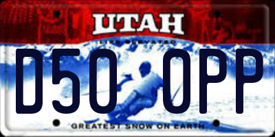 UT license plate D500PP