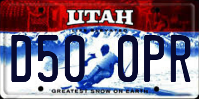 UT license plate D500PR