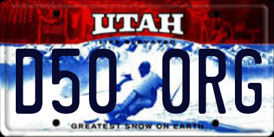 UT license plate D500RG