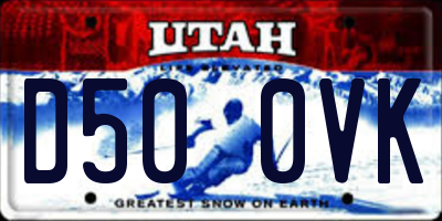 UT license plate D500VK