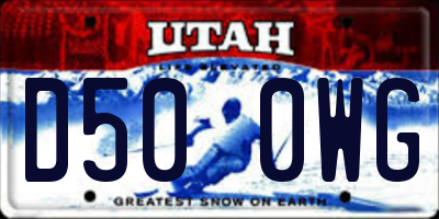 UT license plate D500WG