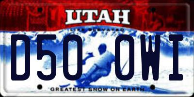 UT license plate D500WI
