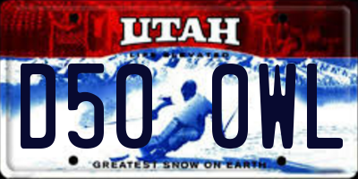 UT license plate D500WL