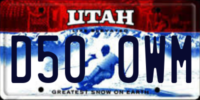 UT license plate D500WM