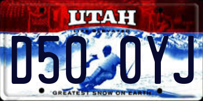 UT license plate D500YJ