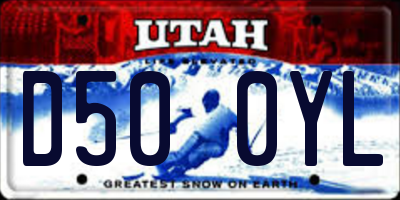 UT license plate D500YL