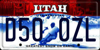 UT license plate D500ZL
