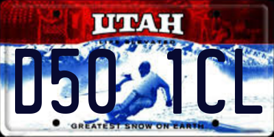 UT license plate D501CL