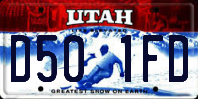 UT license plate D501FD