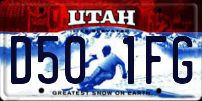 UT license plate D501FG