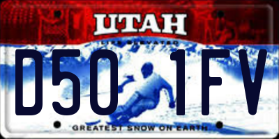 UT license plate D501FV