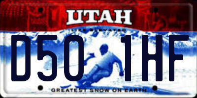UT license plate D501HF