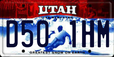 UT license plate D501HM