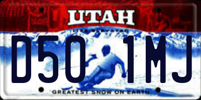 UT license plate D501MJ