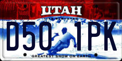 UT license plate D501PK