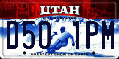 UT license plate D501PM