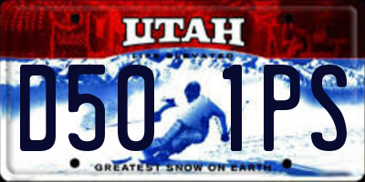 UT license plate D501PS