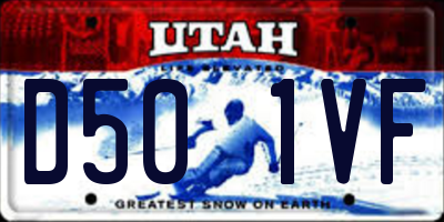 UT license plate D501VF