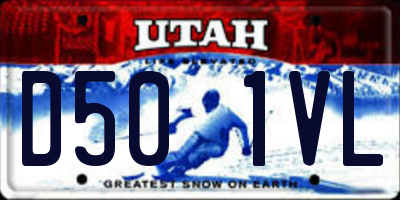 UT license plate D501VL