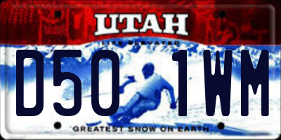 UT license plate D501WM