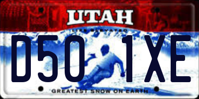 UT license plate D501XE