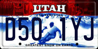 UT license plate D501YJ