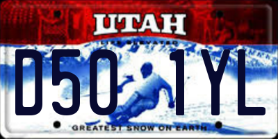 UT license plate D501YL