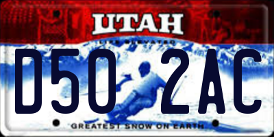 UT license plate D502AC