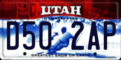 UT license plate D502AP
