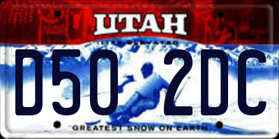 UT license plate D502DC