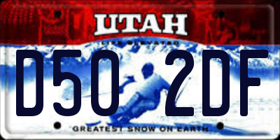 UT license plate D502DF