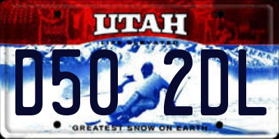 UT license plate D502DL