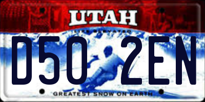UT license plate D502EN