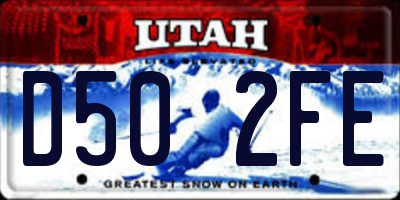 UT license plate D502FE